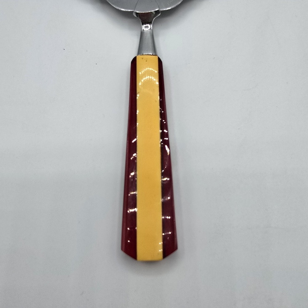 Vintage Red and Yellow Bakelite Handled Cake‎ Pie Server Spatula German Germany - Picture 9 of 12